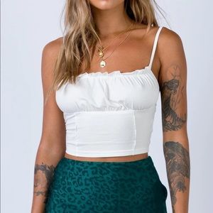 Princess Polly Tully Top Off White